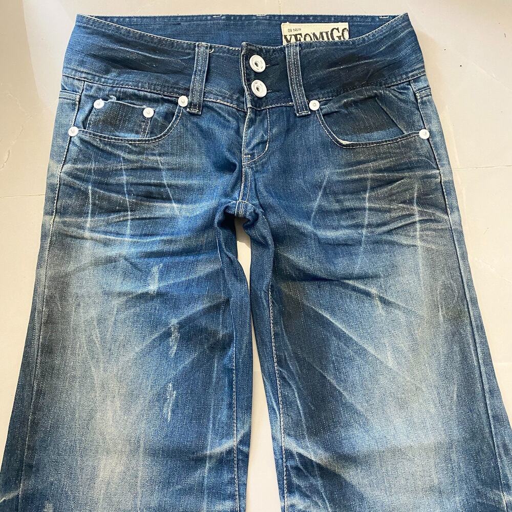 Vintage Japanese Brand Faded Wash Low-rise Baggy Bootcut Denim Jeans size 30x30